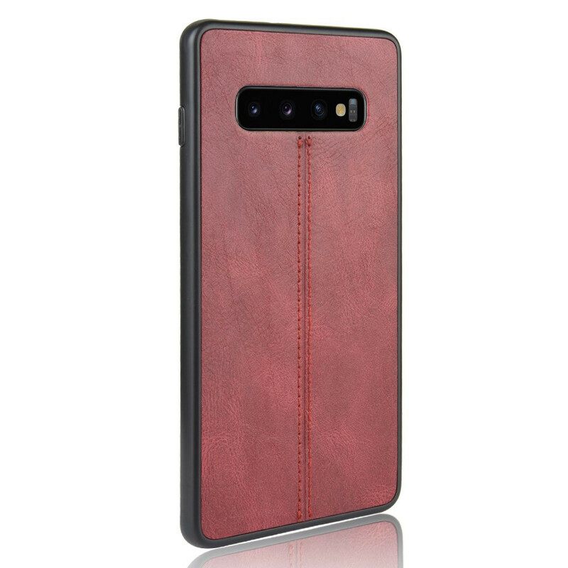 Θήκη Samsung Galaxy S10 Plus Εφέ Δέρματος Ραφής