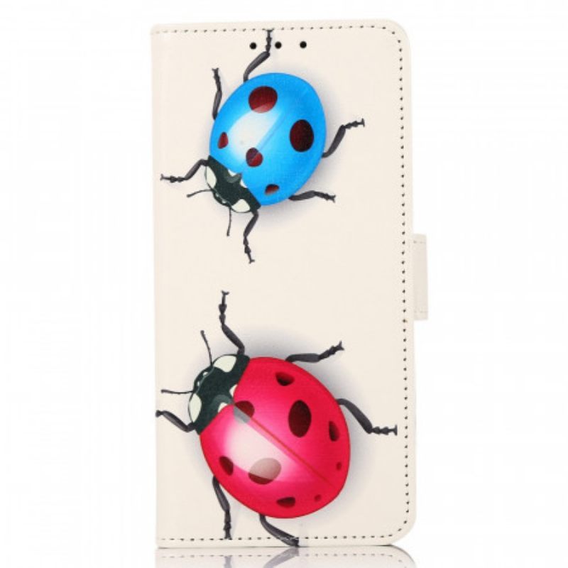 δερματινη θηκη Honor 50 Pro Pro Ladybugs