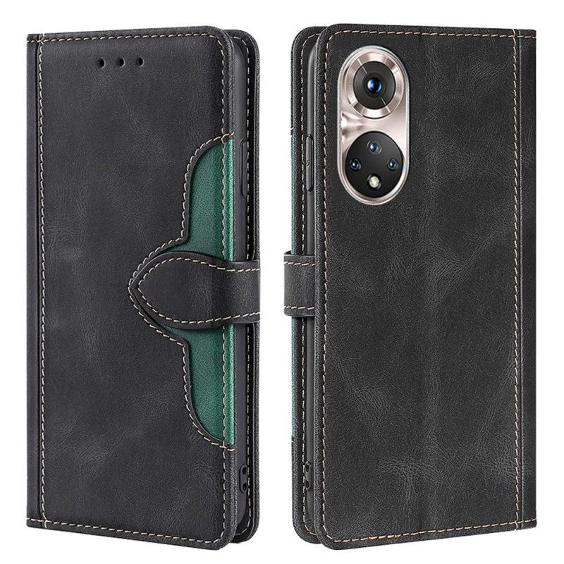 Κάλυμμα Honor 50 Pro Pro Faux Leather Bicolor Stylish