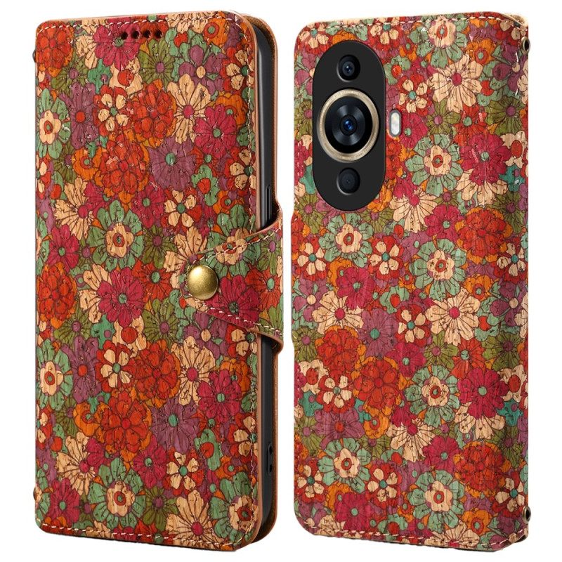 Δερματινη Θηκη Huawei Nova 12s Floral Patterns