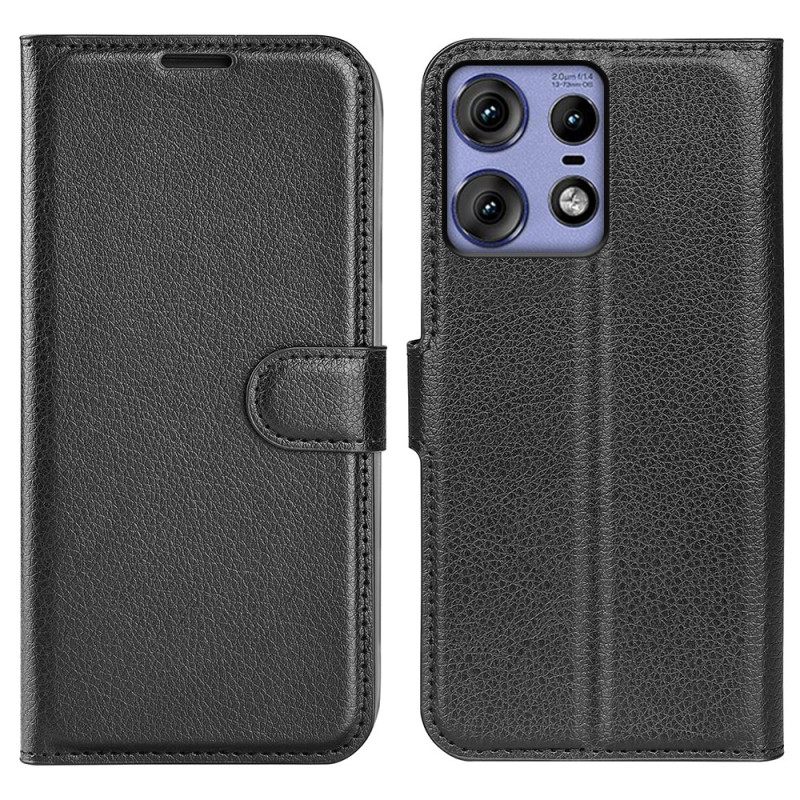 Δερματινη Θηκη Motorola Edge 50 Pro Litchi Faux Leather