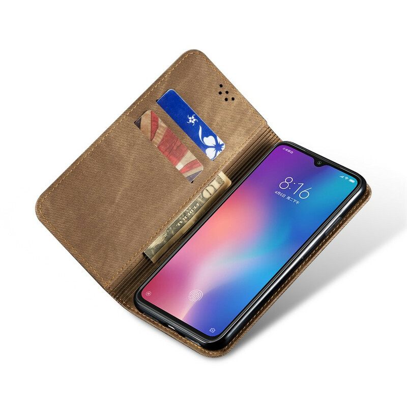 θηκη κινητου Xiaomi Mi 9 Θήκη Flip Τζιν Ύφασμα