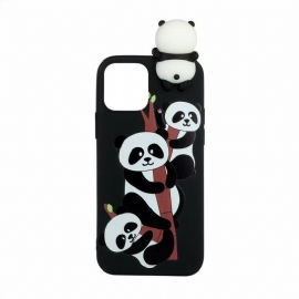 Θήκη iPhone 13 Mini 3d Pandas On Bamboo