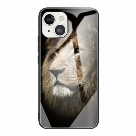 Θήκη iPhone 13 Mini Lion Head Tempered Glass