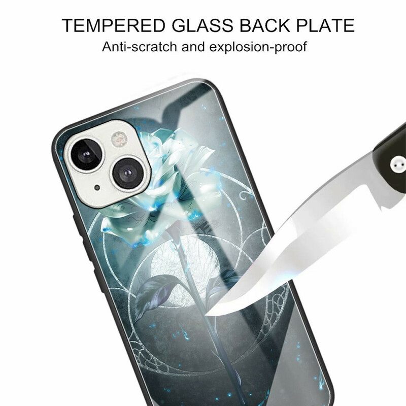 Θήκη iPhone 13 Mini Ροζ Πράσινο Tempered Glass