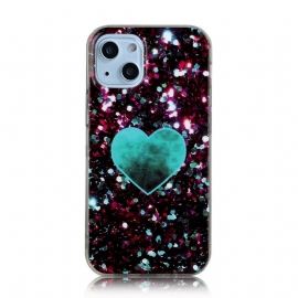 θηκη κινητου iPhone 13 Mini Μάρμαρο Glitter