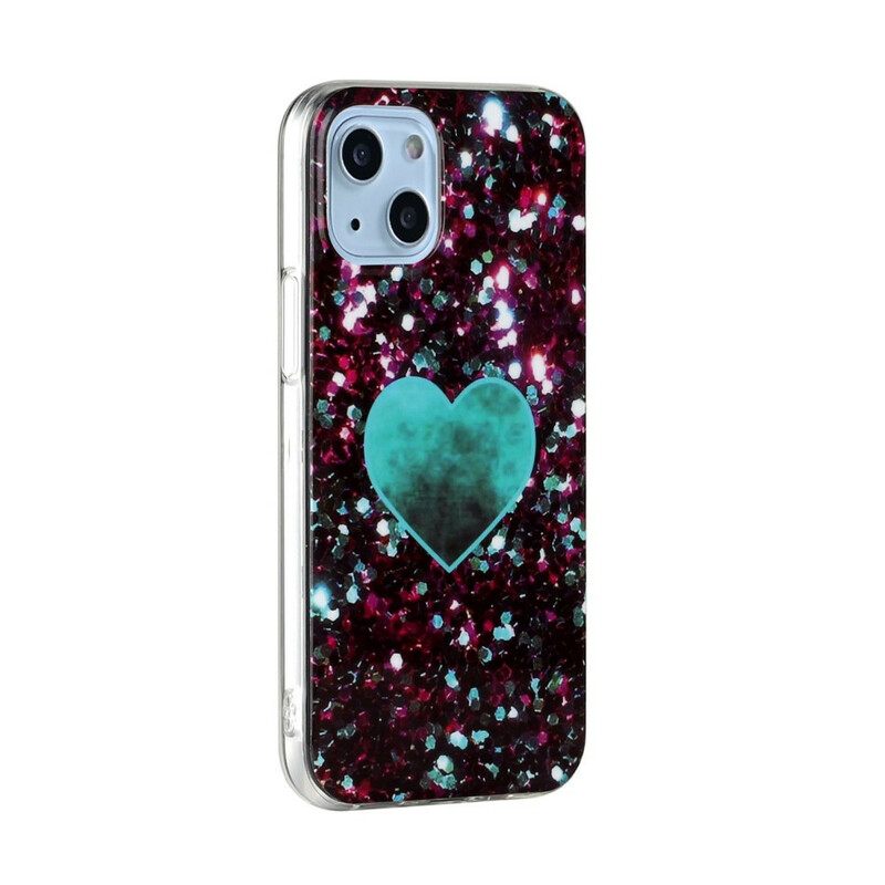 θηκη κινητου iPhone 13 Mini Μάρμαρο Glitter