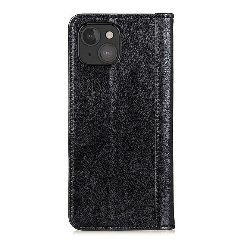 θηκη κινητου iPhone 13 Mini Θήκη Flip Elegance Split Leather Litchi