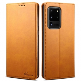 θηκη κινητου Samsung Galaxy S20 Ultra Θήκη Flip Suteni Leather Effect