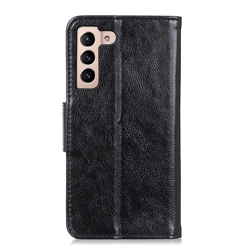 Θήκη Flip Samsung Galaxy S22 5G Split Nappa Leather