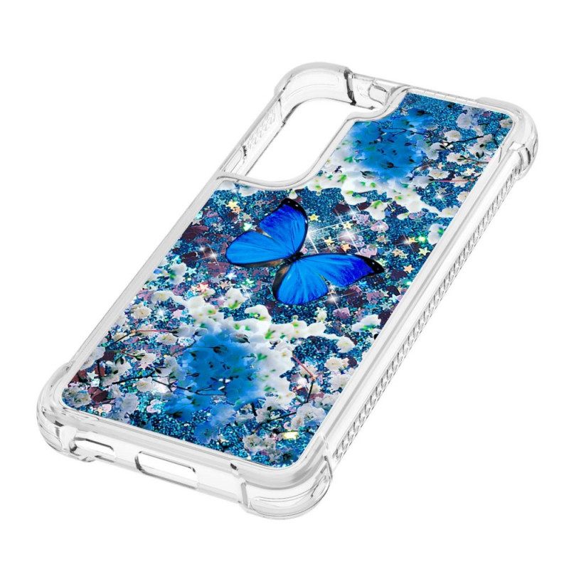 θηκη κινητου Samsung Galaxy S22 5G Glitter Blue Butterflies