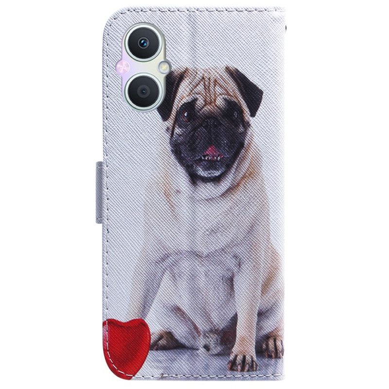 δερματινη θηκη Oppo Reno 8 Lite Pug Dog