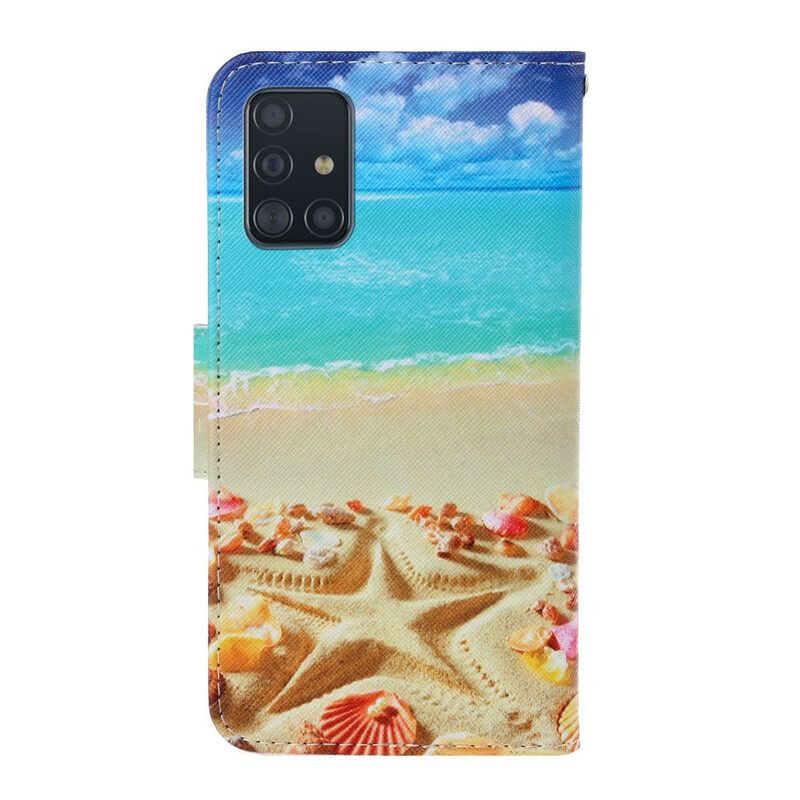 δερματινη θηκη Samsung Galaxy A71 με κορδονι Strappy Beach