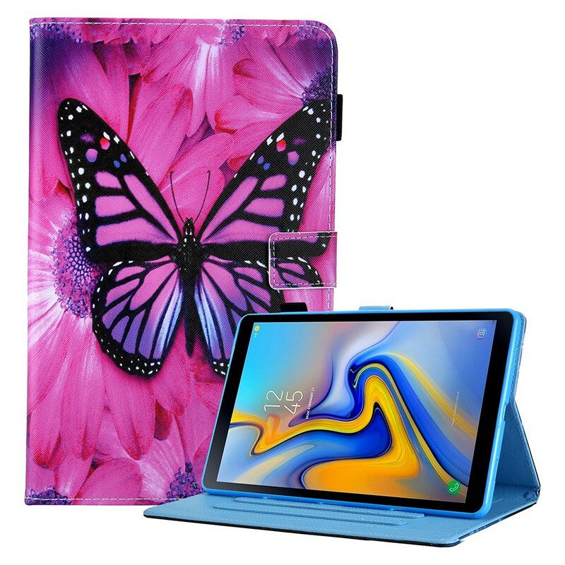 δερματινη θηκη Samsung Galaxy Tab A7 Lite Floral Butterfly