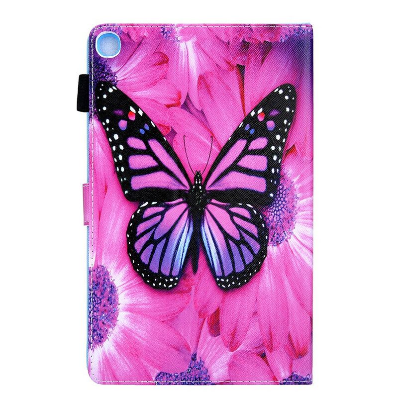 δερματινη θηκη Samsung Galaxy Tab A7 Lite Floral Butterfly