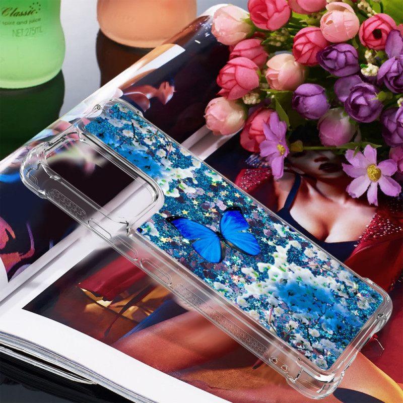 Θήκη Samsung Galaxy A53 5G Glitter Blue Butterflies