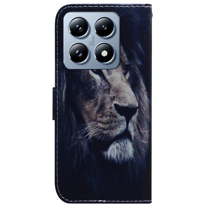 Δερματινη Θηκη Xiaomi 14t Pro Dreaming Lion