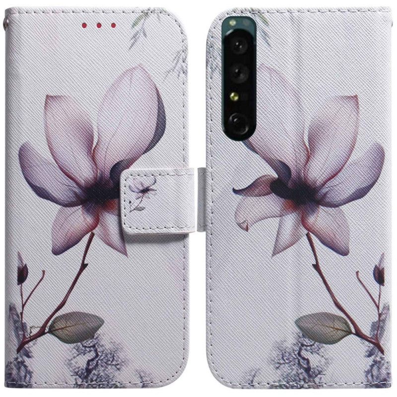 δερματινη θηκη Sony Xperia 1 IV Vintage Rose Flower