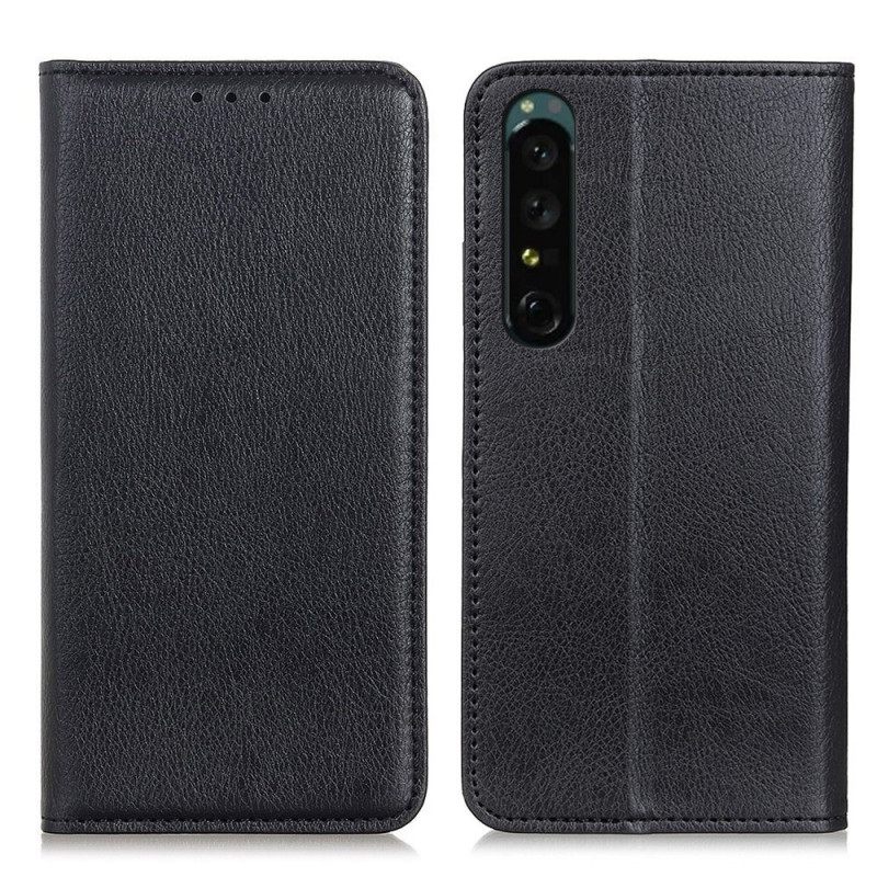 θηκη κινητου Sony Xperia 1 IV Θήκη Flip Litchi Split Leather