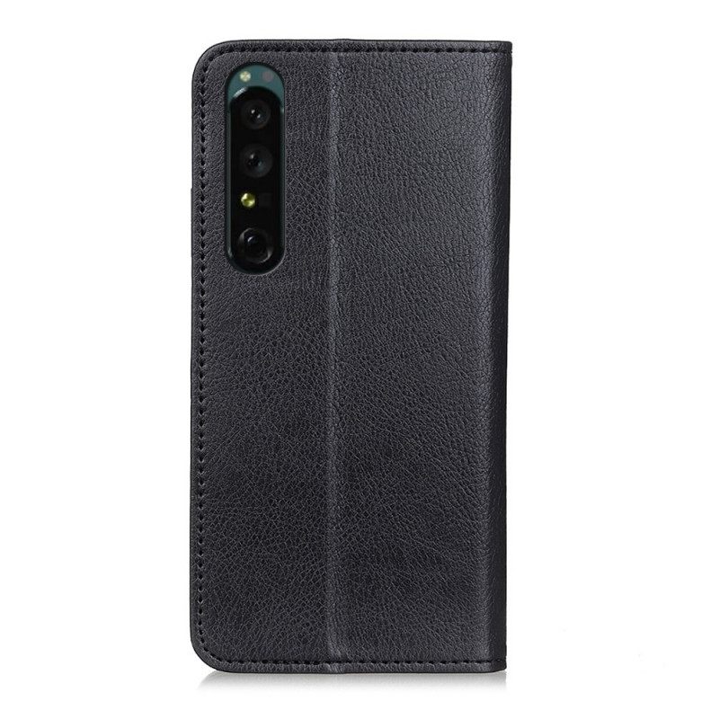 θηκη κινητου Sony Xperia 1 IV Θήκη Flip Litchi Split Leather