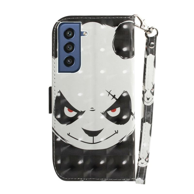 Κάλυμμα Samsung Galaxy S21 FE με κορδονι Angry Panda Με Λουράκι