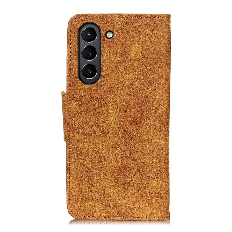 Κάλυμμα Samsung Galaxy S21 FE Vintage Split Leather