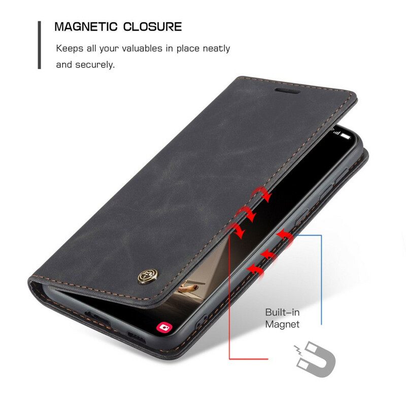 θηκη κινητου Samsung Galaxy S21 FE Θήκη Flip Caseme Faux Leather