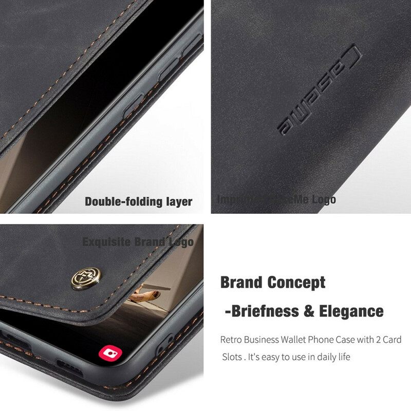 θηκη κινητου Samsung Galaxy S21 FE Θήκη Flip Caseme Faux Leather