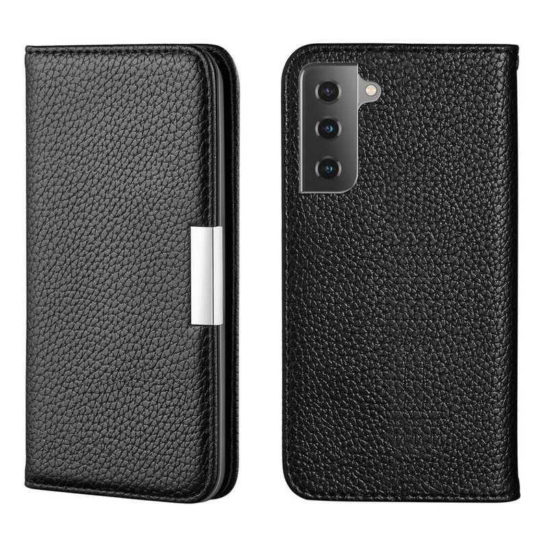 θηκη κινητου Samsung Galaxy S21 FE Θήκη Flip Litchi Ultra Chic Faux Leather