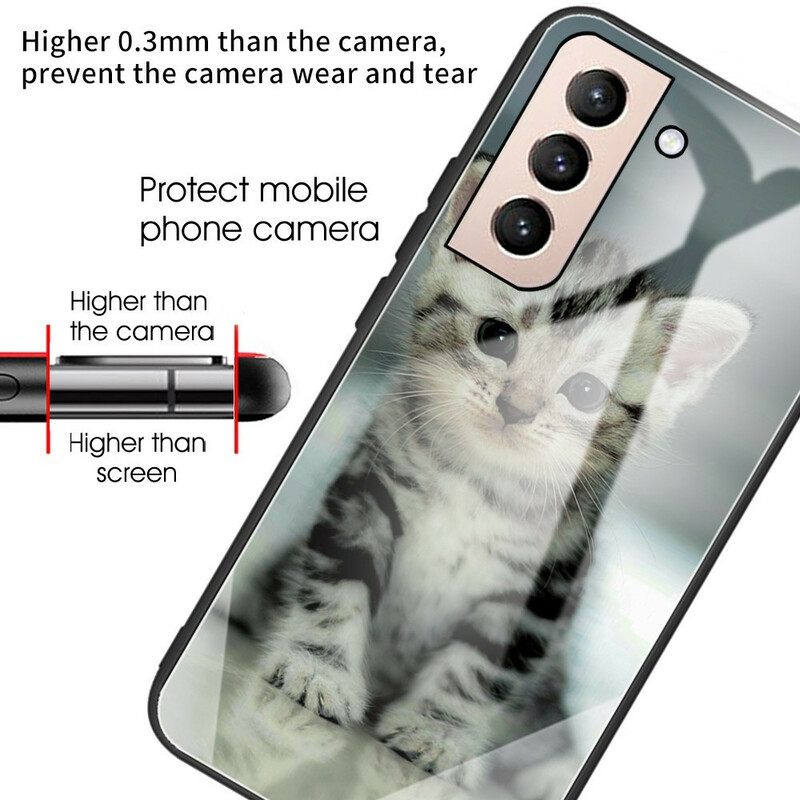 Θήκη Samsung Galaxy S21 FE Kitten Tempered Glass