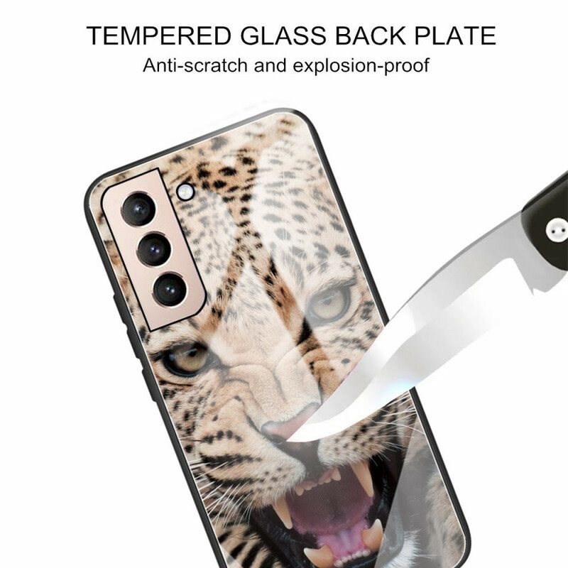 Θήκη Samsung Galaxy S21 FE Leopard Tempered Glass