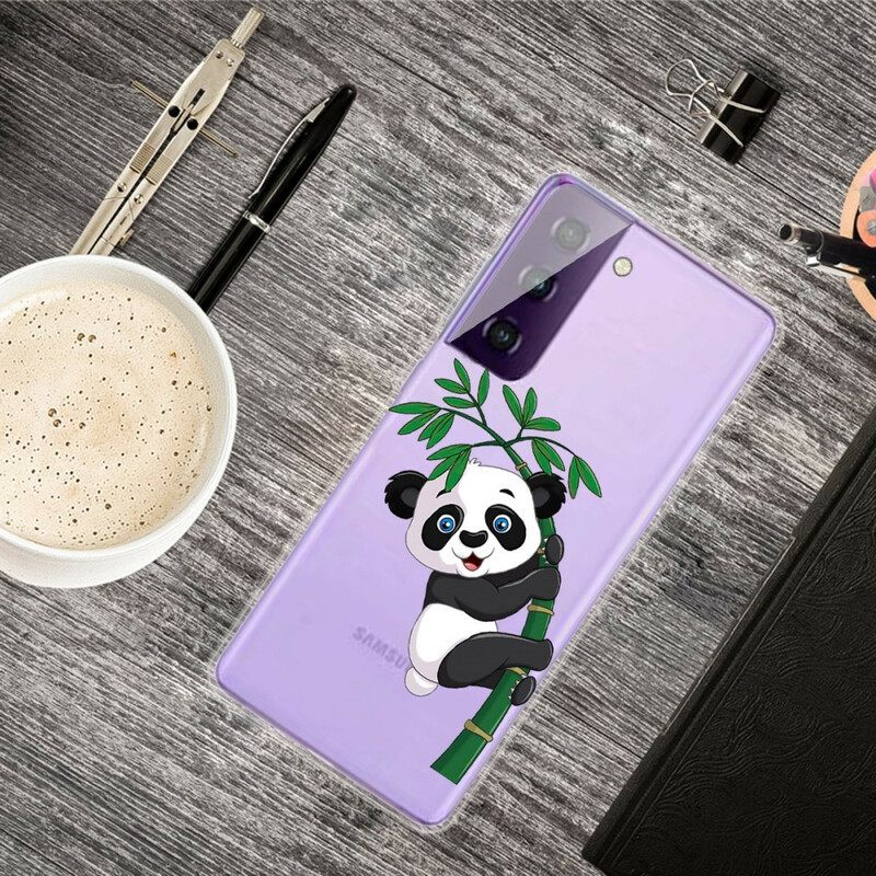 Θήκη Samsung Galaxy S21 FE Panda On Bamboo