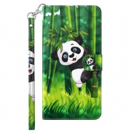 Κάλυμμα iPhone 15 Pro Max με κορδονι 3d Bamboo Panda Με Λουράκι