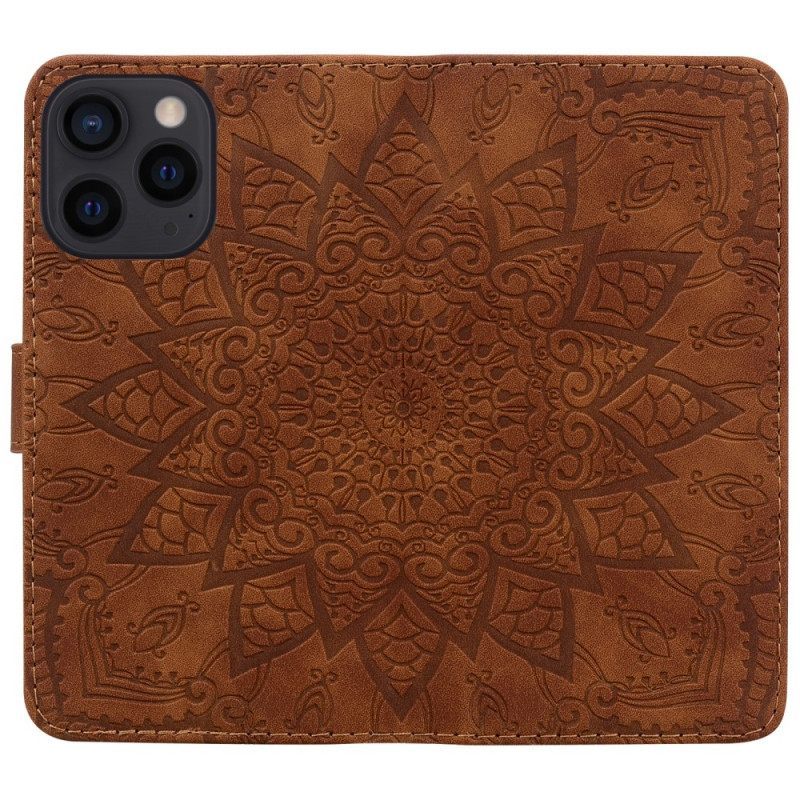 Θήκη Flip iPhone 15 Pro Max Εκτύπωση Mandala