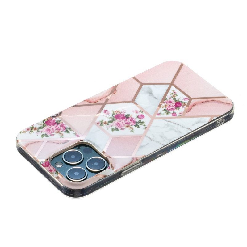 Θήκη iPhone 15 Pro Max Floral Marble