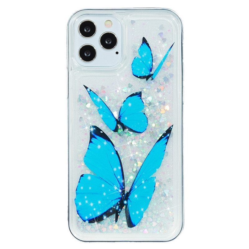 Θήκη iPhone 15 Pro Max Πεταλούδες Glitter