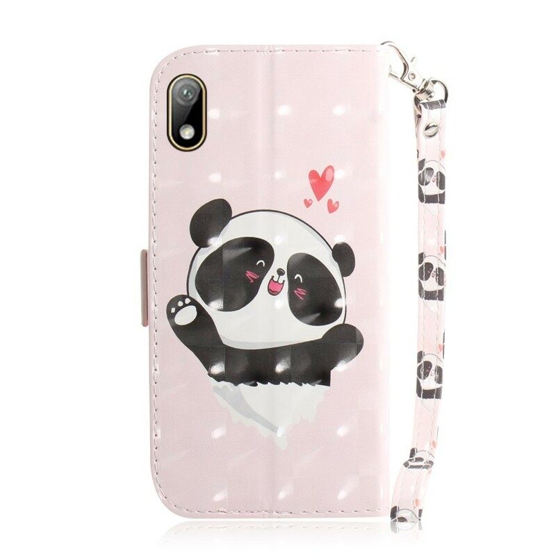 Κάλυμμα / Honor 8S με κορδονι Panda Love With Strap