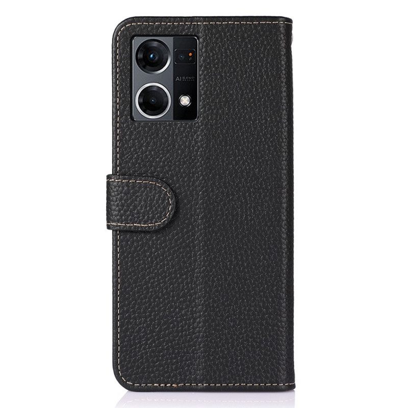 Κάλυμμα Oppo Reno 7 Lychee Leather Khazneh