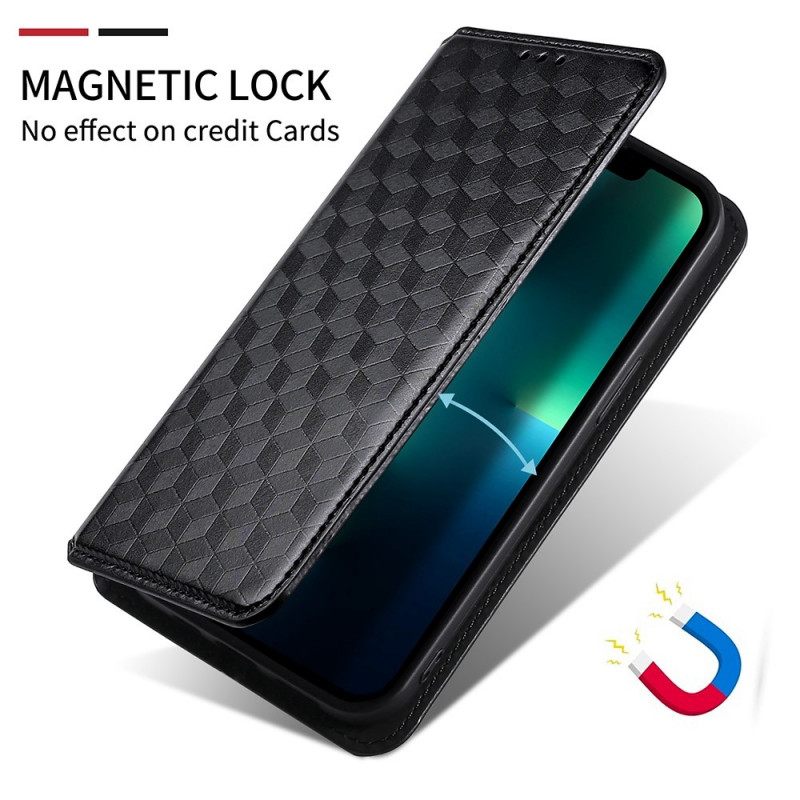 θηκη κινητου Oppo Reno 7 Θήκη Flip 3d Cube Leather Effect