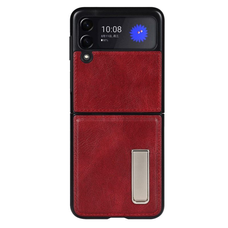 θηκη κινητου Samsung Galaxy Z Flip 3 5G Θήκη Flip Style Leather Support