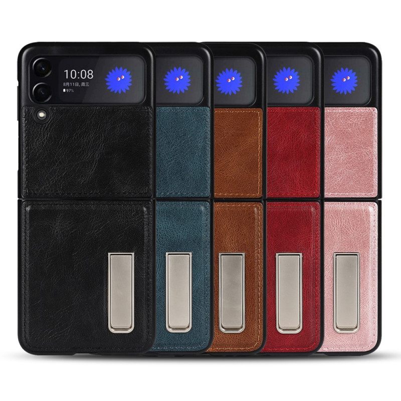 θηκη κινητου Samsung Galaxy Z Flip 3 5G Θήκη Flip Style Leather Support