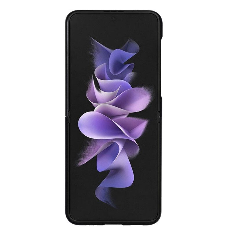 Θήκη Samsung Galaxy Z Flip 3 5G Θήκη Flip Γνήσια Δερμάτινη Θήκη Κάρτας Litchi