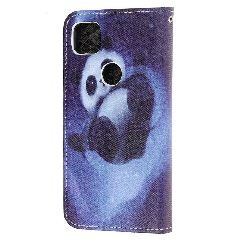 Κάλυμμα Google Pixel 4a με κορδονι Διαστημικό Panda Με Κορδόνι