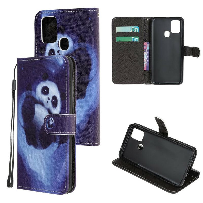 Κάλυμμα Honor 9X Lite με κορδονι Panda Space Strap