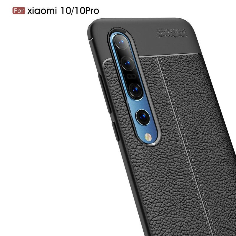 Θήκη Xiaomi Mi 10 / 10 Pro Δερμάτινο Εφέ Litchi Διπλής Γραμμής