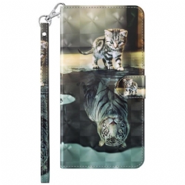 Δερματινη Θηκη Samsung Galaxy S24 5g Dream Of Kitten With Strap Σιλικόνης