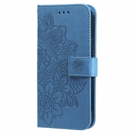 Δερματινη Θηκη Samsung Galaxy S24 5g Floral Mandala Με Κορδόνι