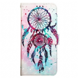 Δερματινη Θηκη Samsung Galaxy S24 5g Red Watercolor Dream Catcher