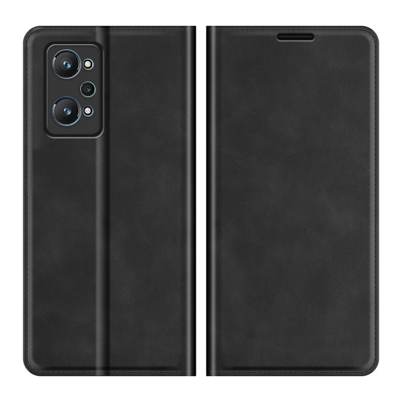 θηκη κινητου Realme GT Neo 3T / Neo 2 Θήκη Flip Εφέ Από Μαλακό Δέρμα Μετάξι