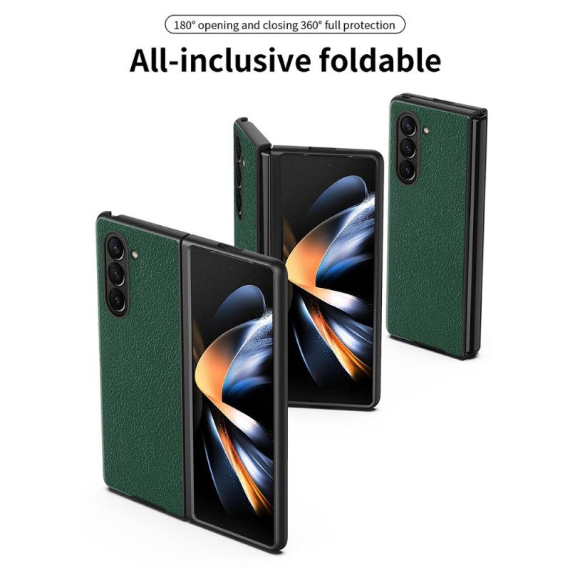 Κάλυμμα Samsung Galaxy Z Fold 6 Litchi Faux Leather